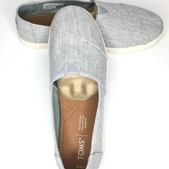 Toms Avalon Drizzle Grey Micro Crosshatch Shoes Size 11 - Picture 2 of 7
